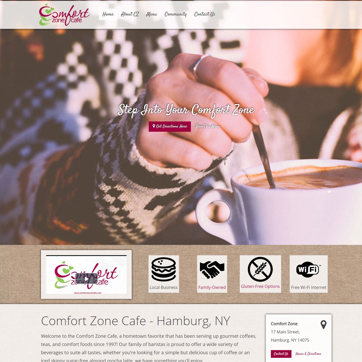 Cafe Restaurant Buffalo Website Design