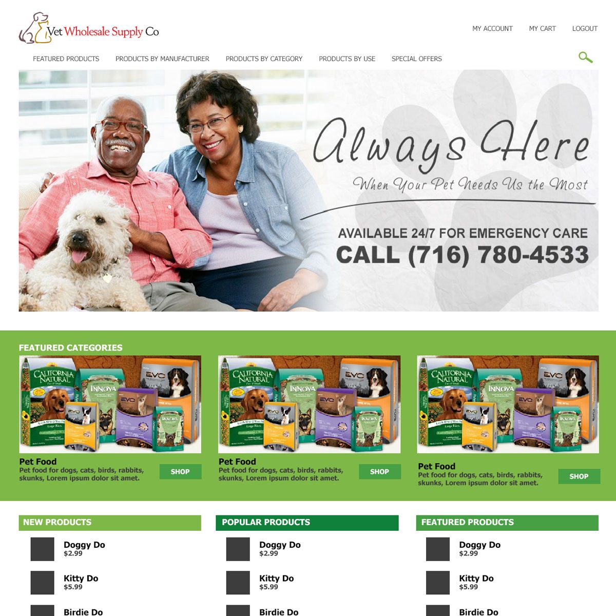Veterinary Store Buffalo Website Design